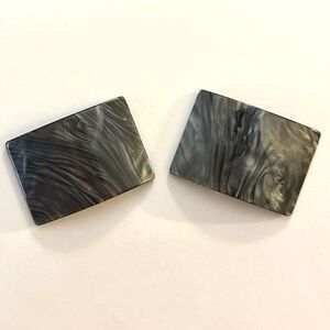 Marbled Grey Vintage Shoe Clips